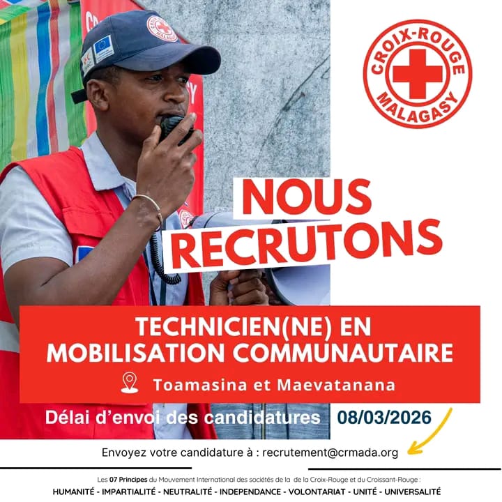 AVIS DE RECRUTEMENT TECHNICIEN EN MOBILISATION COMMUNAUTAIRE